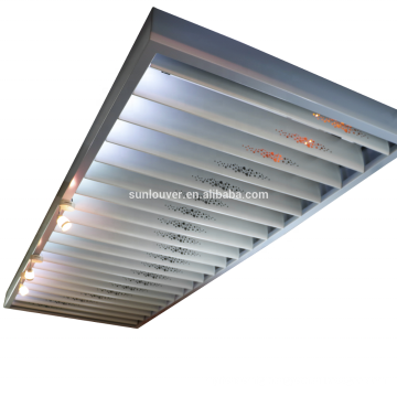 External aluminum shading system of solar shading louver